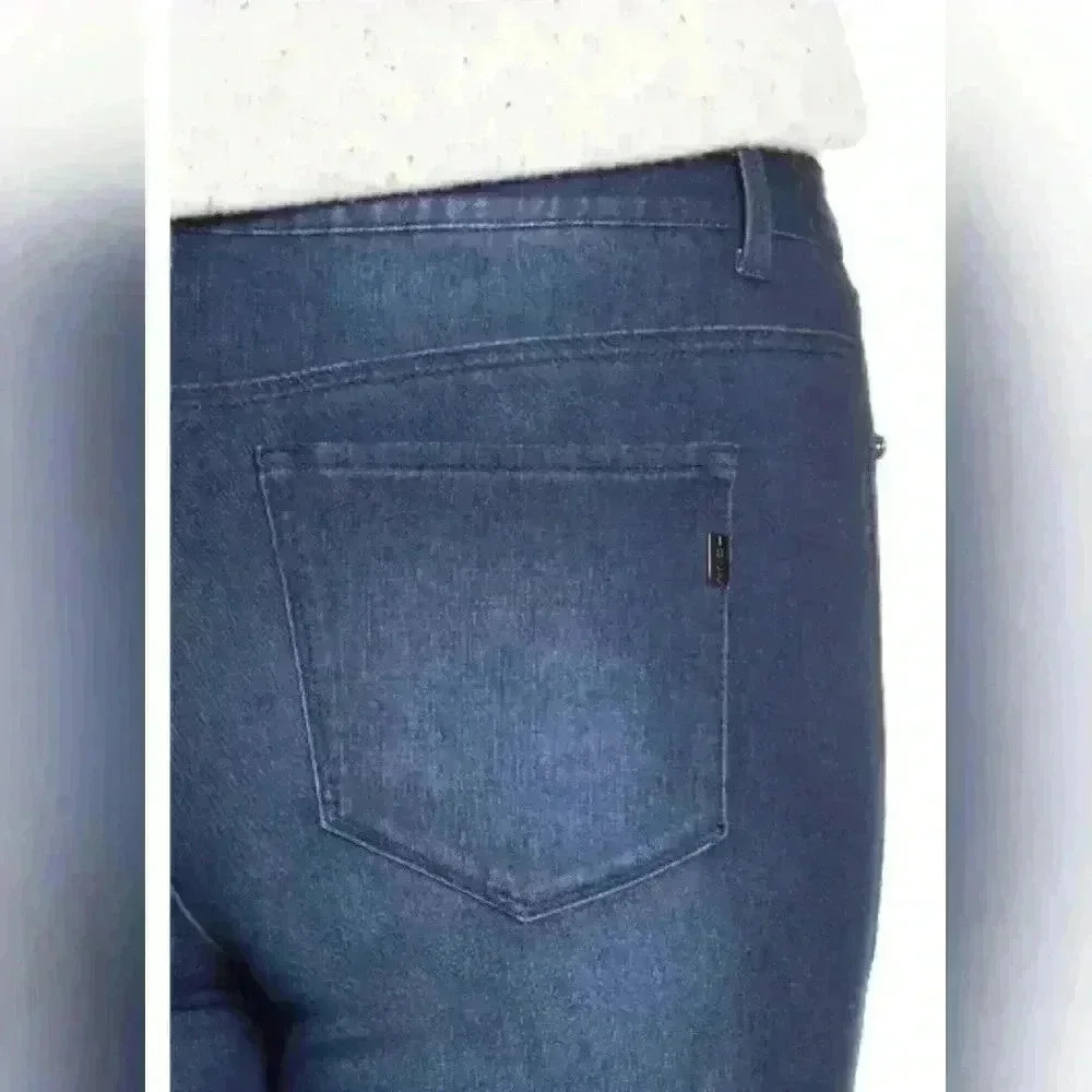 P2005 1822 denim raw hem dark wash  plus size 24w - Picture 4 of 12